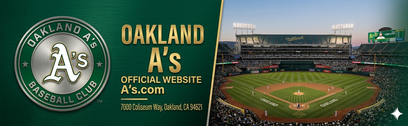 Athletics ballpark header
