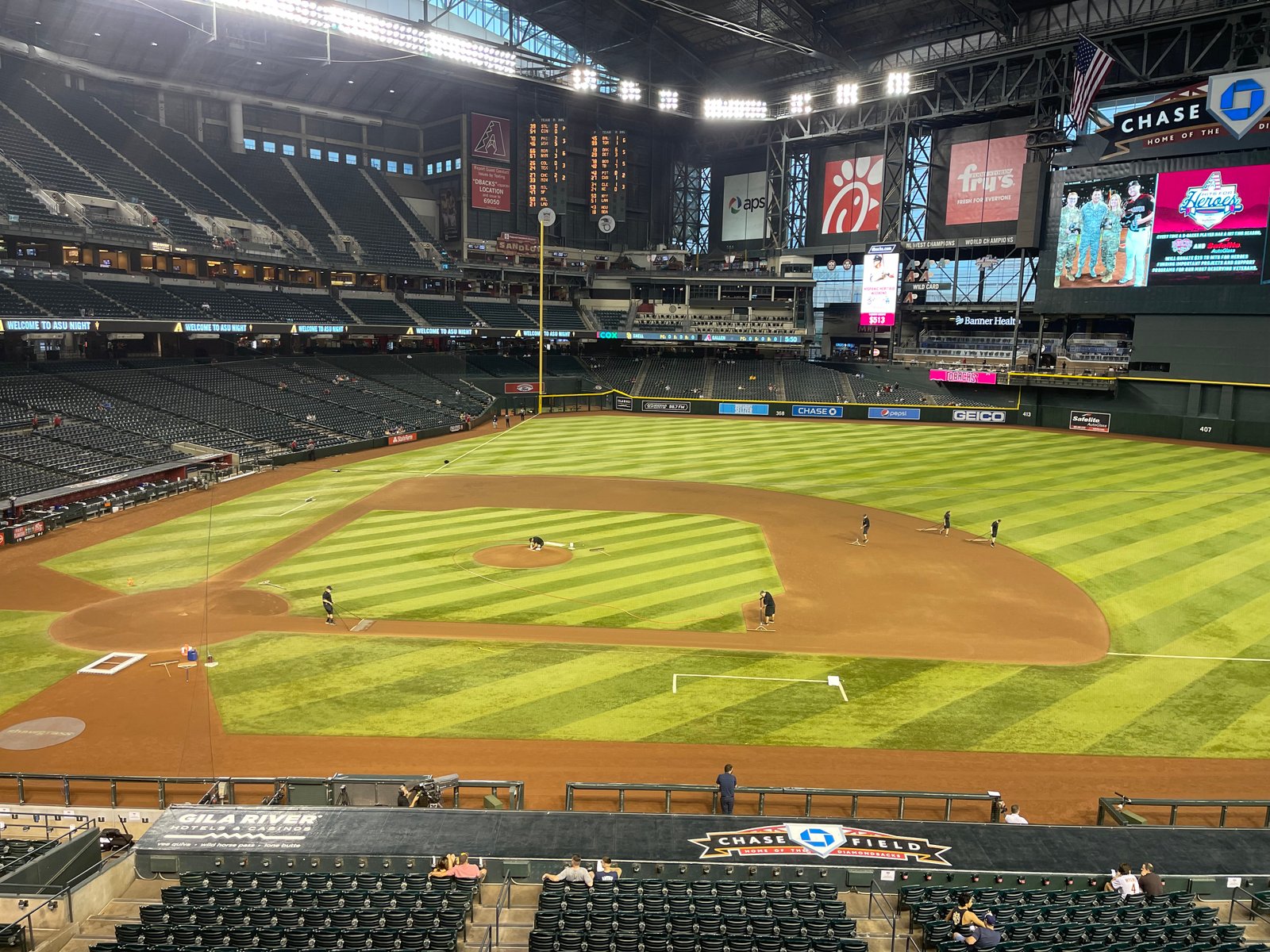 The field and stands at Chase Field