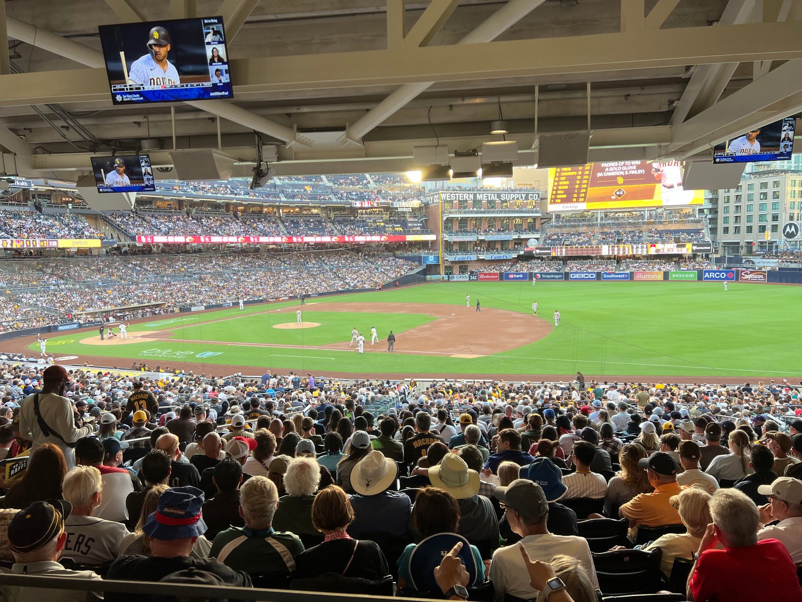 View of the game from the stands at Petco Park