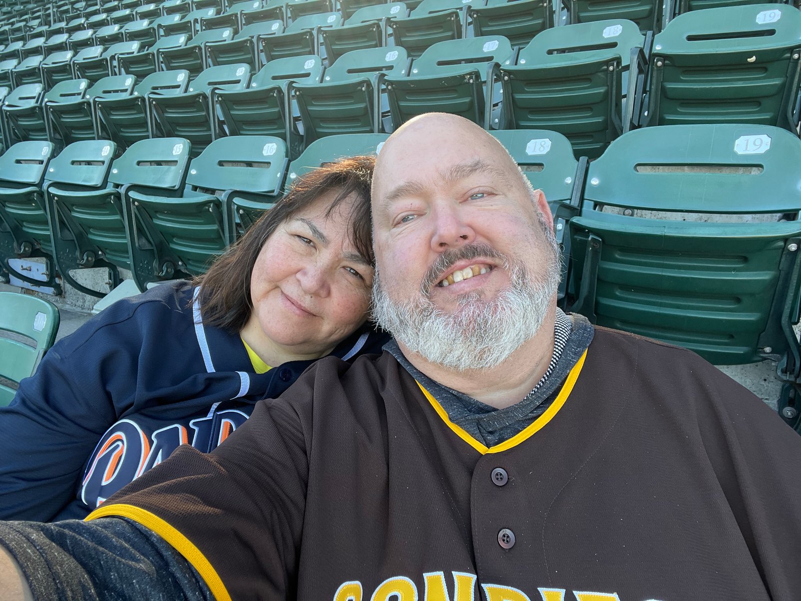 Our selfie in the Padres seats