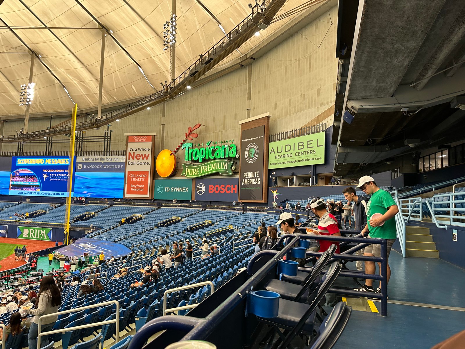 Seats and the Tropicana sign